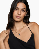 Albion® Pendant in 18K Yellow Gold with Hampton Blue Topaz and Diamonds, 11mm